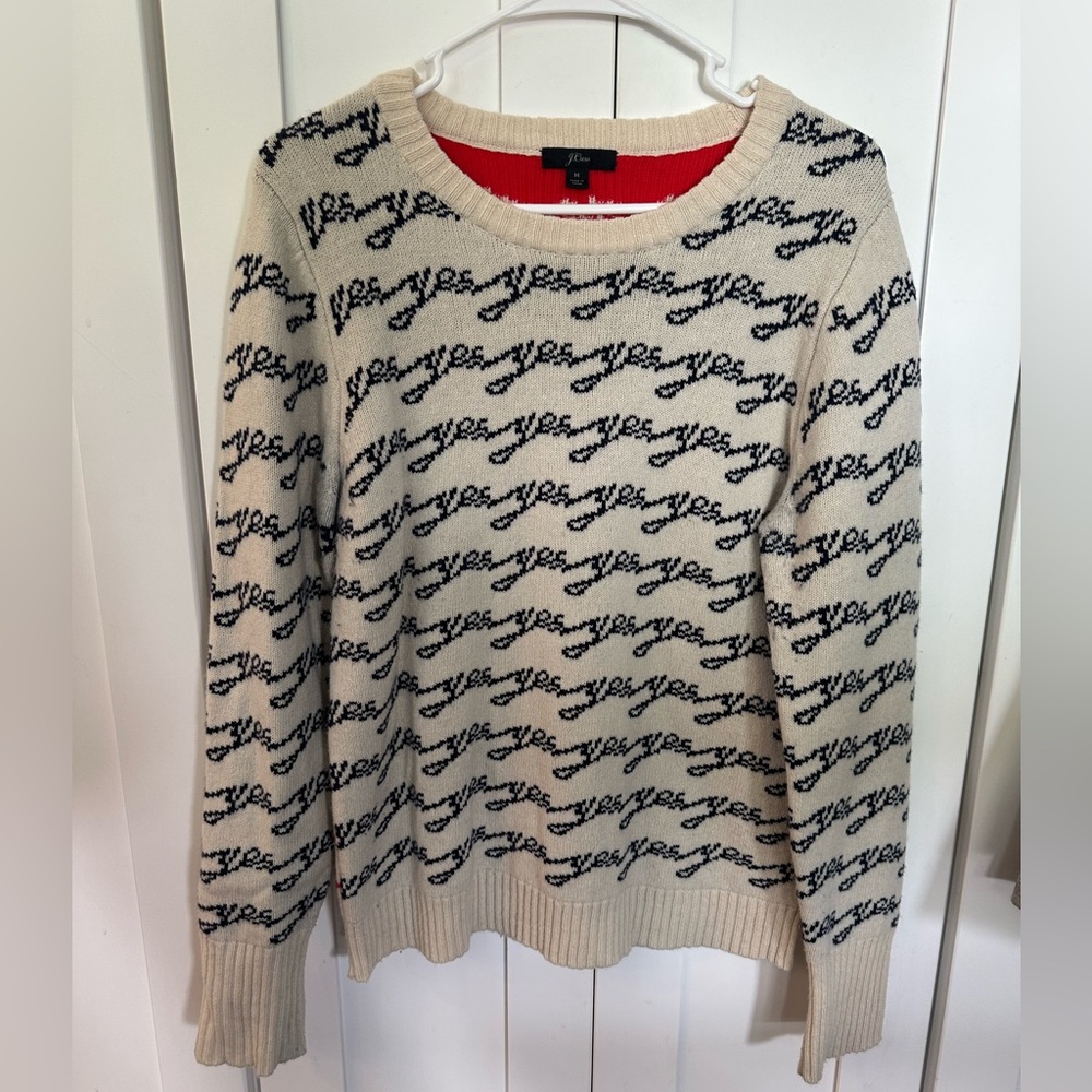 J. Crew Yes Engagement Photo Knit Sweater